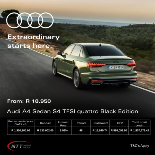 Audi A4 Sedan S4 TFSI quattro Black Edition image from NTT Audi